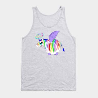 Rainbow zebra-fly Tank Top